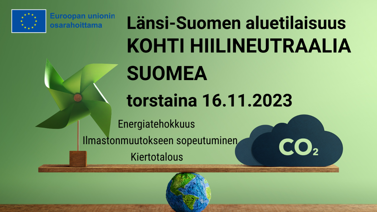 Länsi-Suomen aluetilaisuus 16.11.2023 -mainos. Sisältö on kerrottu leipätekstissä.