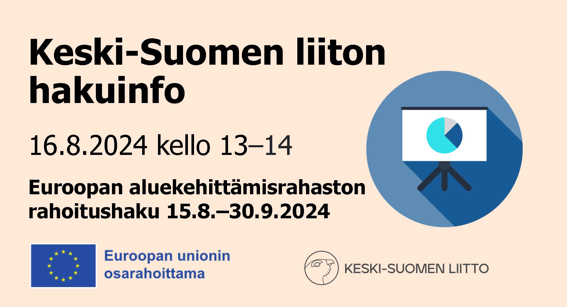 Keski-Suomen liiton hakuinfo 16.8.2024 EAKR-hakuun.